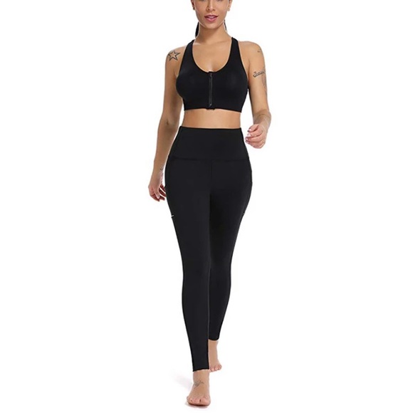 High Waisted Tummy Control Workout Yoga Leggings - Picture 4 of 7